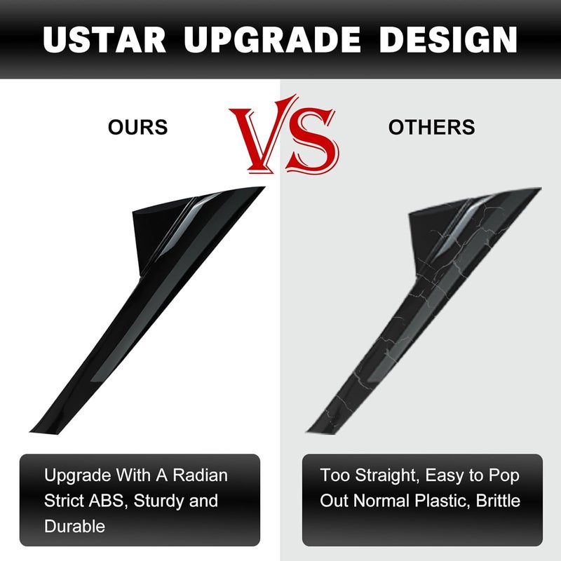 USTAR 926-451 926-450 Windshield A Pillar Trim Molding Fit for Ford Explorer 2011-2019 BB5Z7803136AA BB5Z7803136AB Black Left and Right Pair Kit - Image 5